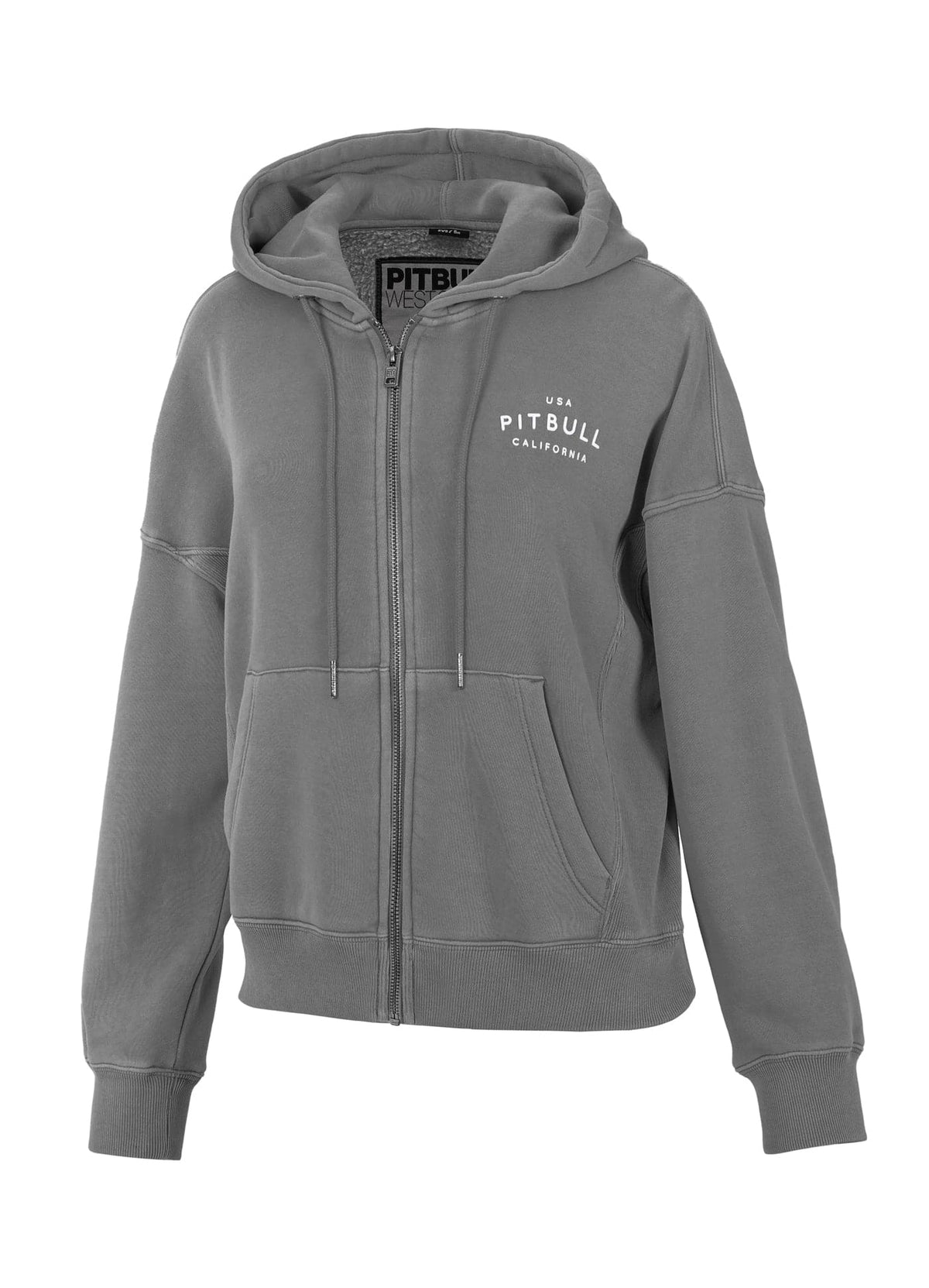 MANZANITA Grey Oversize Zip Hoodie