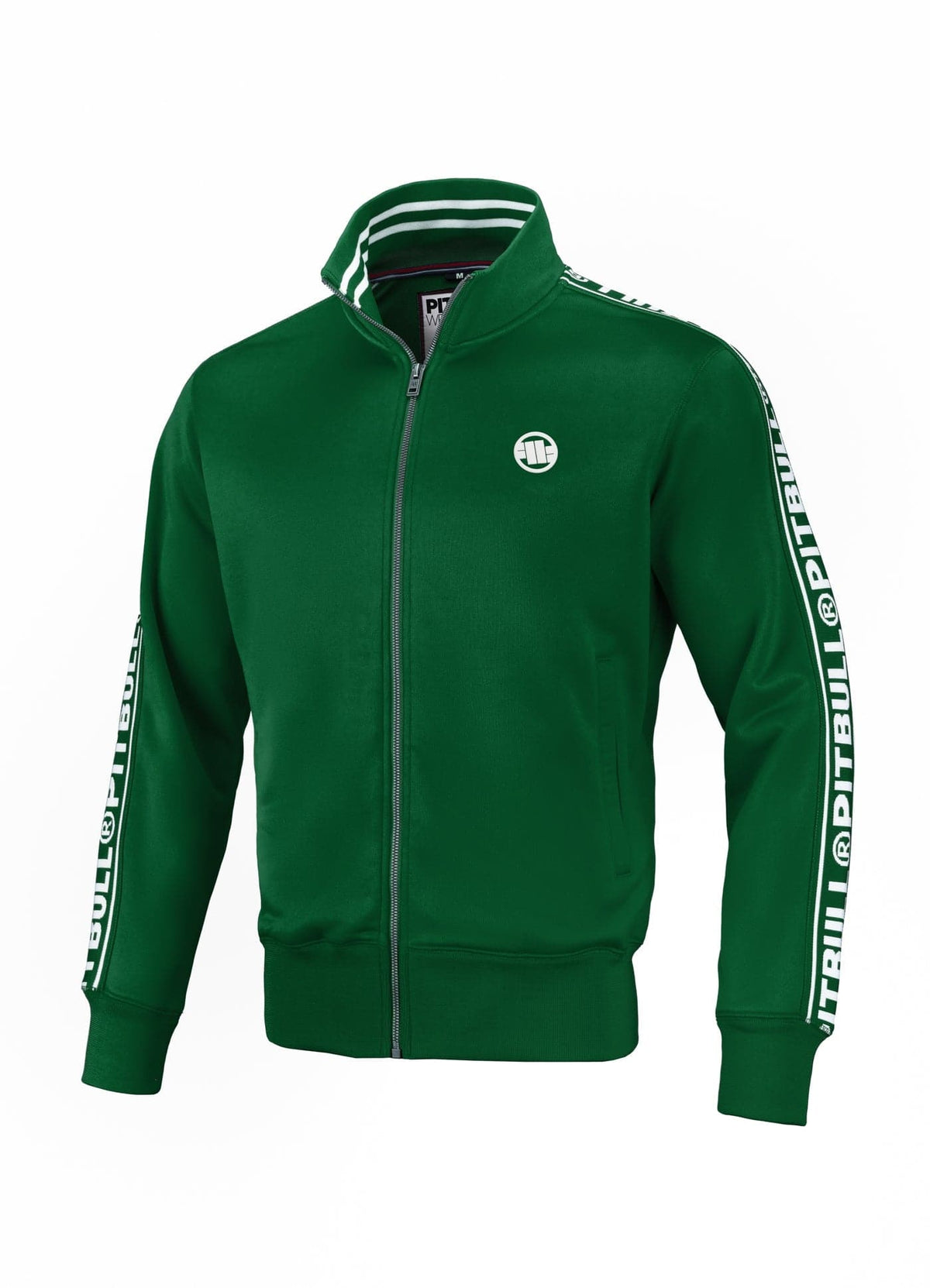 TAPE LOGO Green Zip Sweatshirt