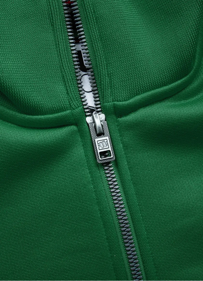 TAPE LOGO Green Zip Sweatshirt