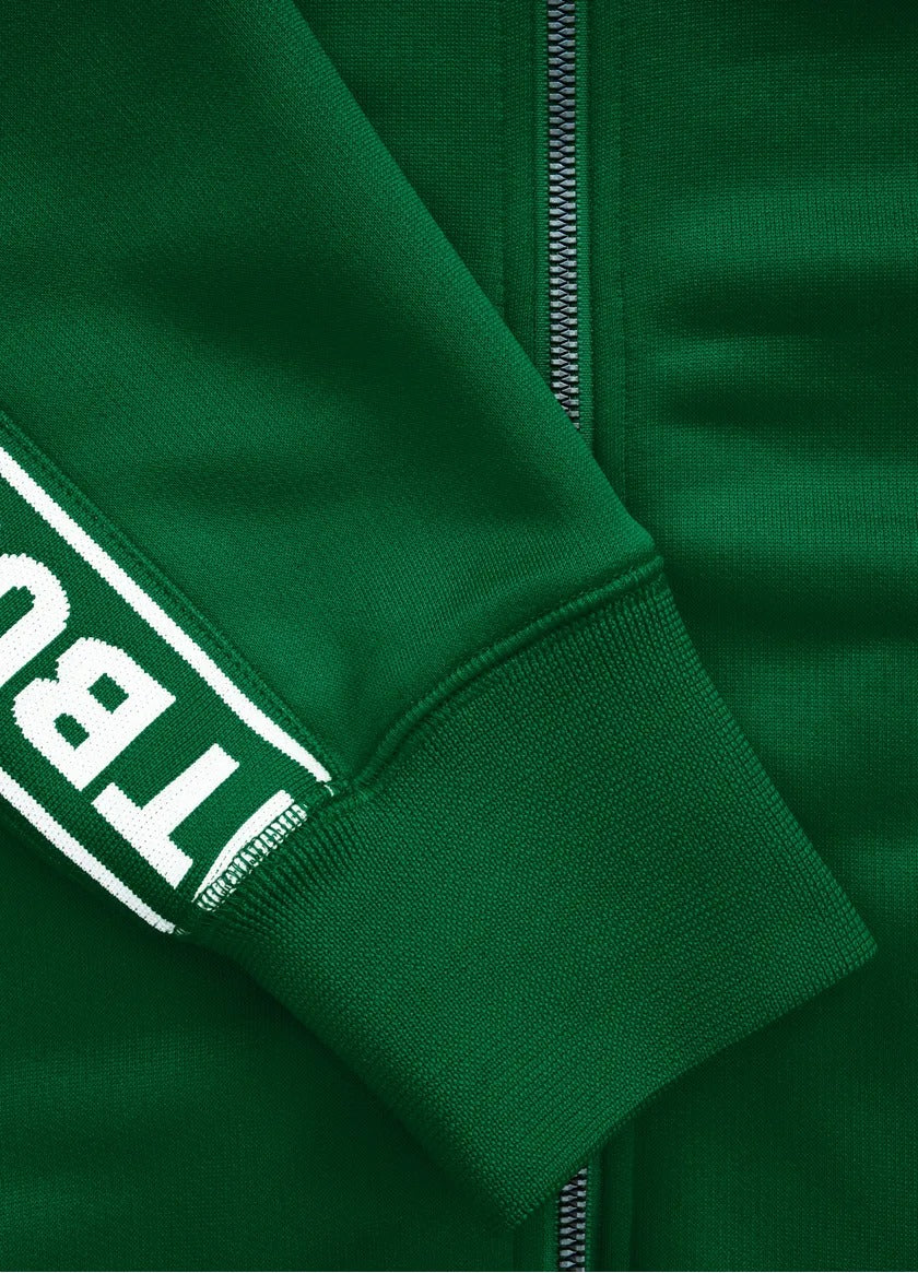 TAPE LOGO Green Zip Sweatshirt