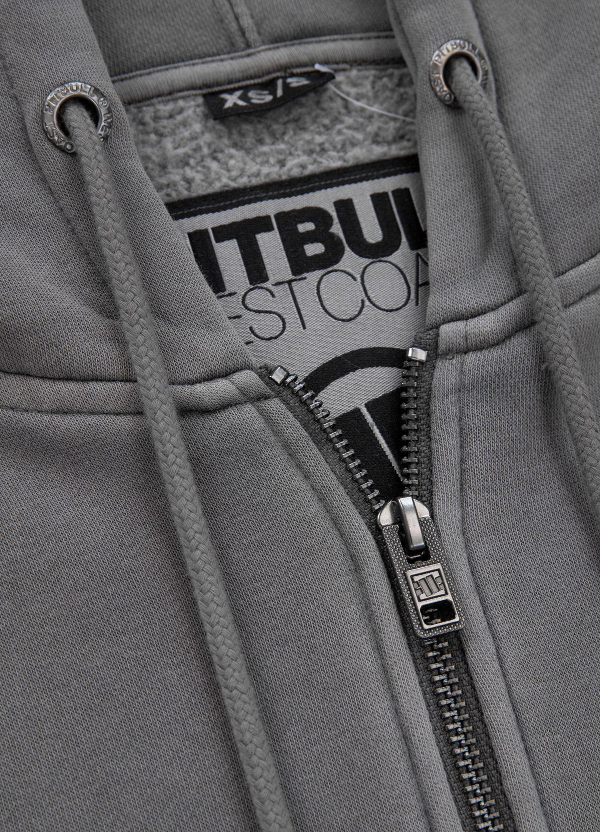 MANZANITA Grey Oversize Zip Hoodie