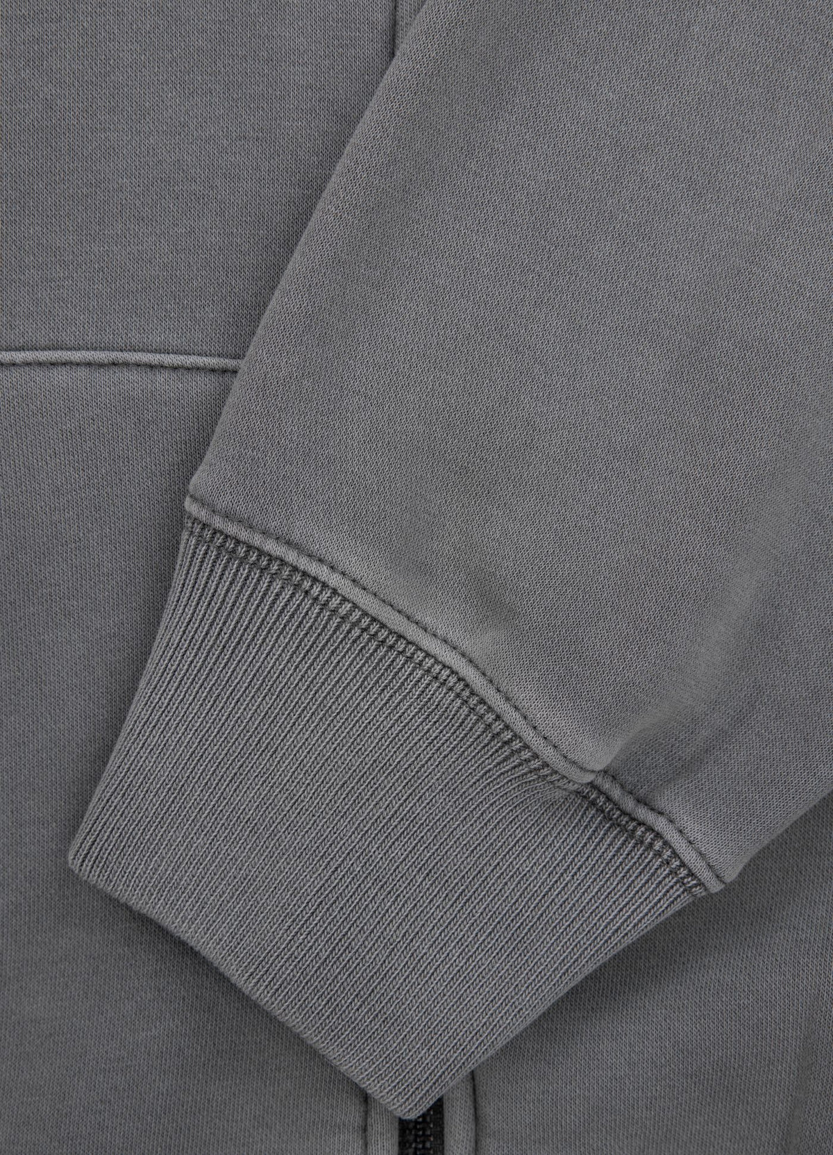 MANZANITA Grey Oversize Zip Hoodie